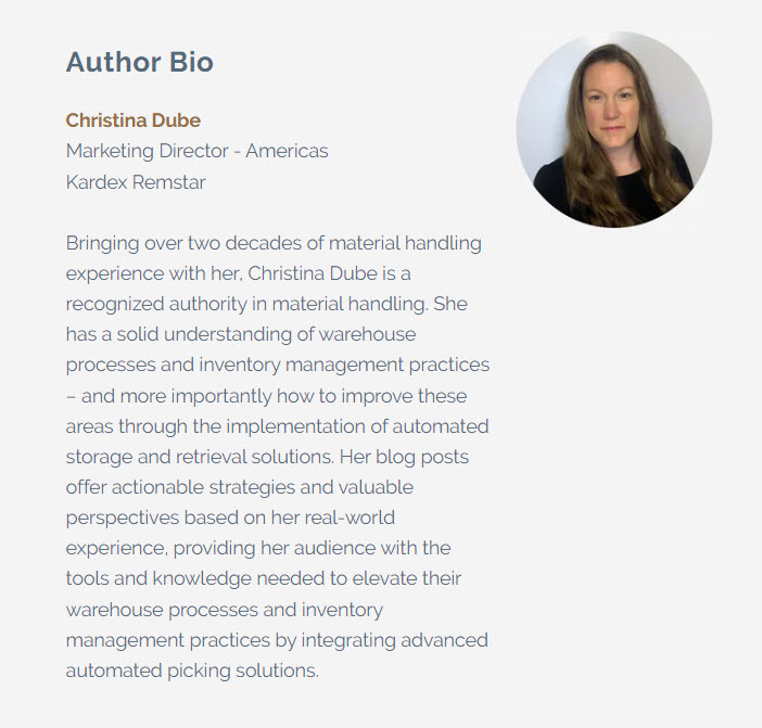 Blog Author Bio Christina